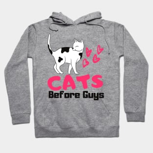 Cat Lovers Women Cats Instead Of Men Fun Hoodie